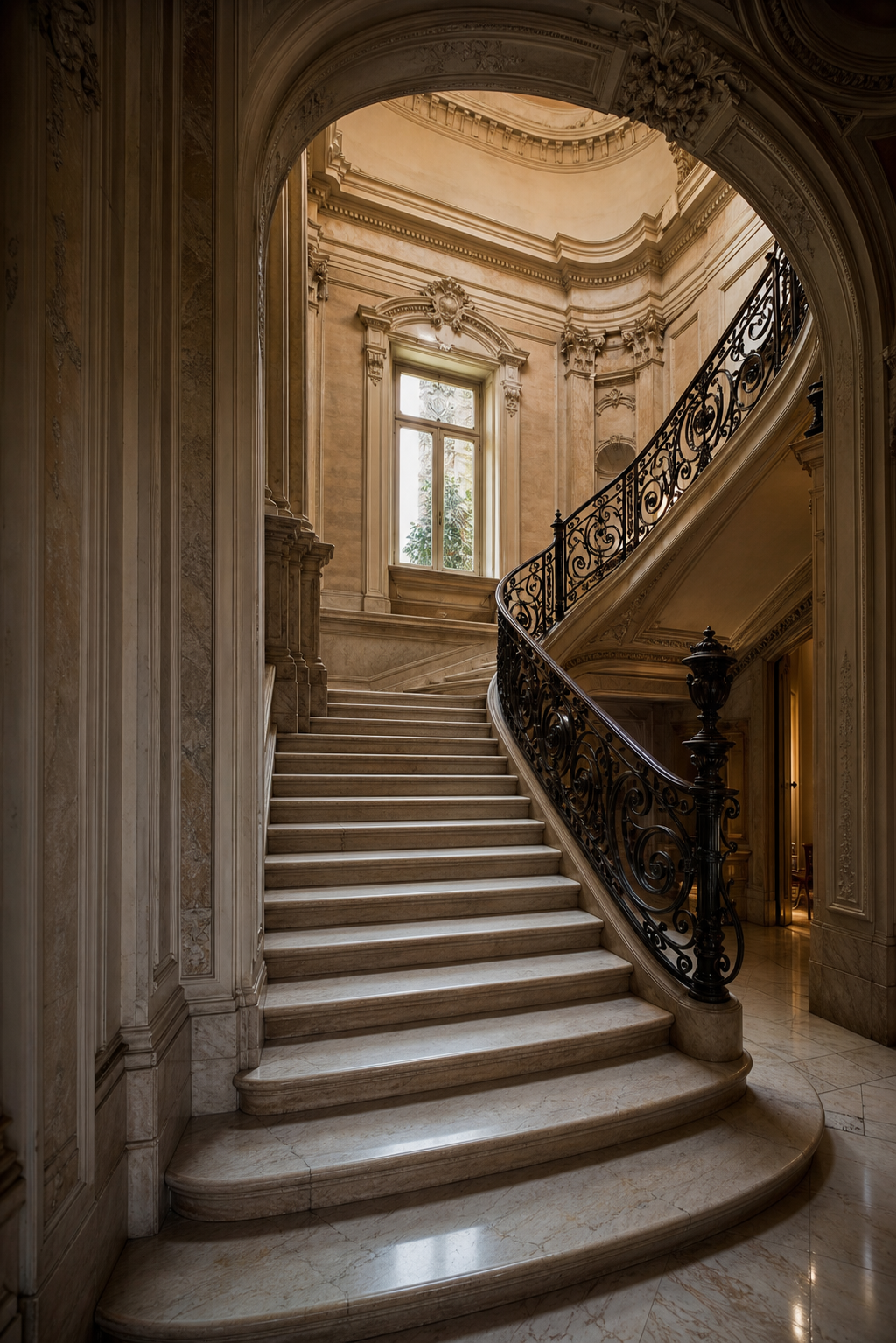 Scalone in marmo di un palazzo storico